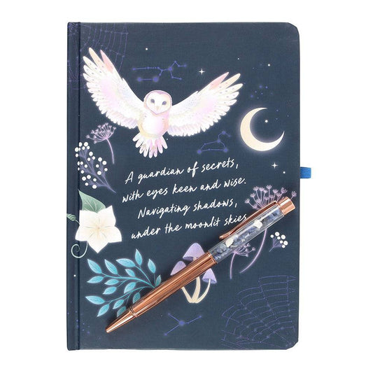 Night Owl Journal with Sodalite Pen - Crystal Nest