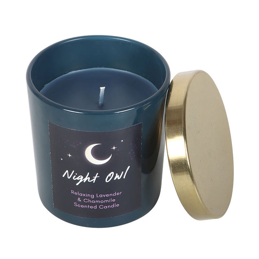 Sweet Dreams Night Owl Candle – Lavender & Chamomile - Crystal Nest