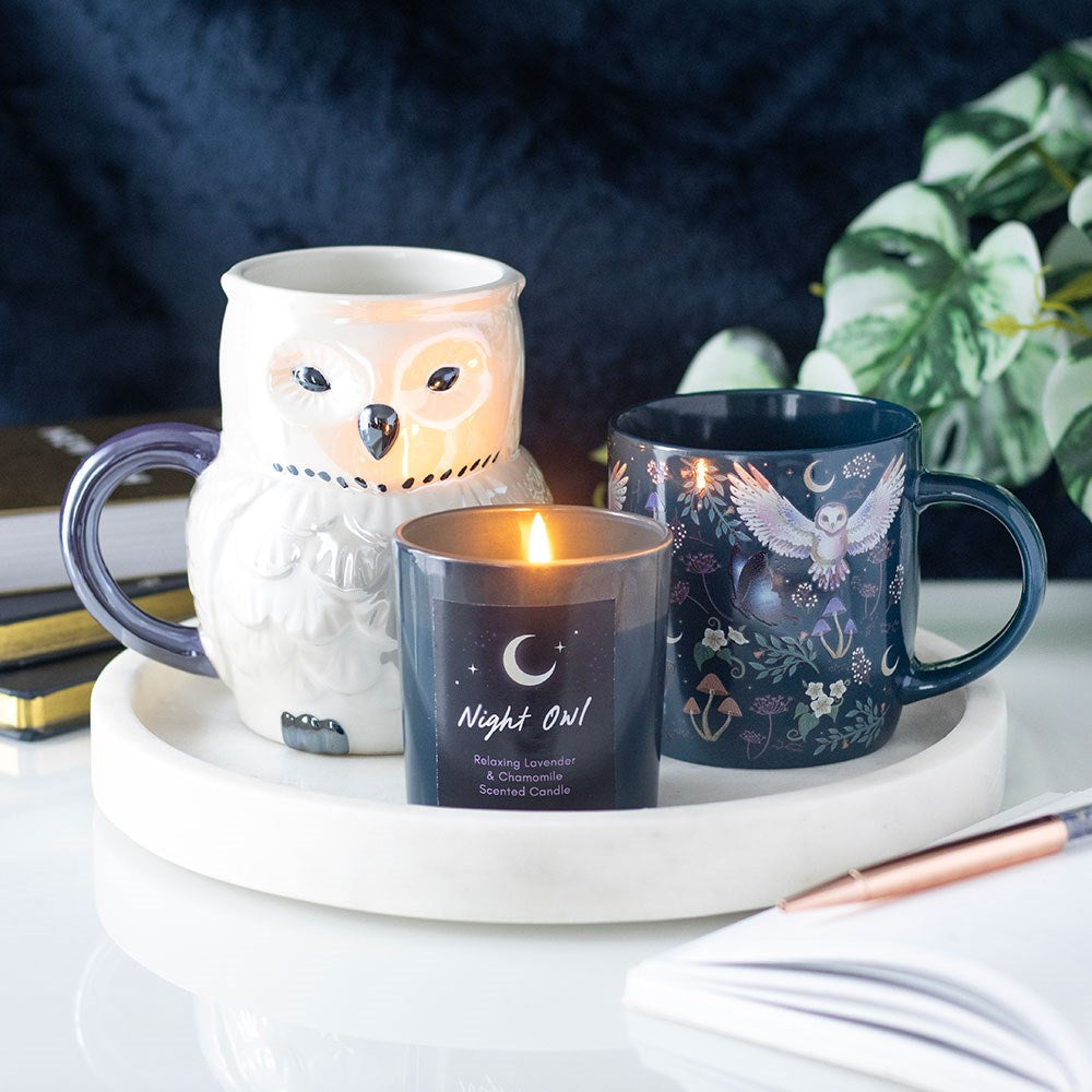 Sweet Dreams Night Owl Candle – Lavender & Chamomile - Crystal Nest