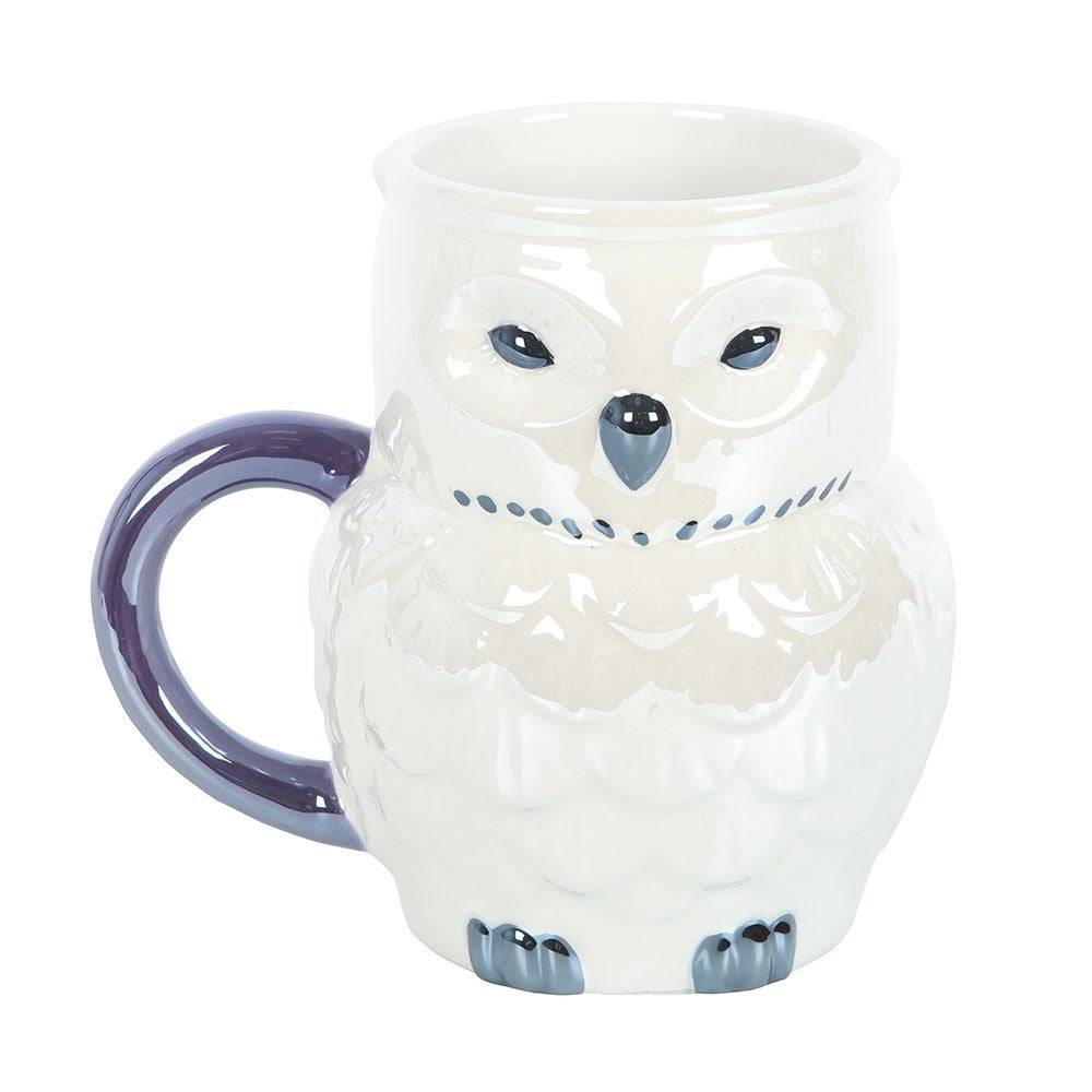 Owl-Shaped Iridescent Mug - Crystal Nest