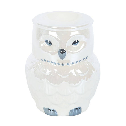 Owl-Shaped Iridescent Oil Burner and Wax Warmer - Crystal Nest
