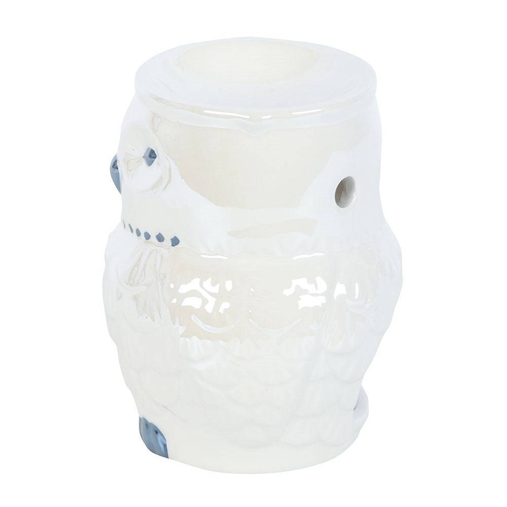 Owl-Shaped Iridescent Oil Burner and Wax Warmer - Crystal Nest