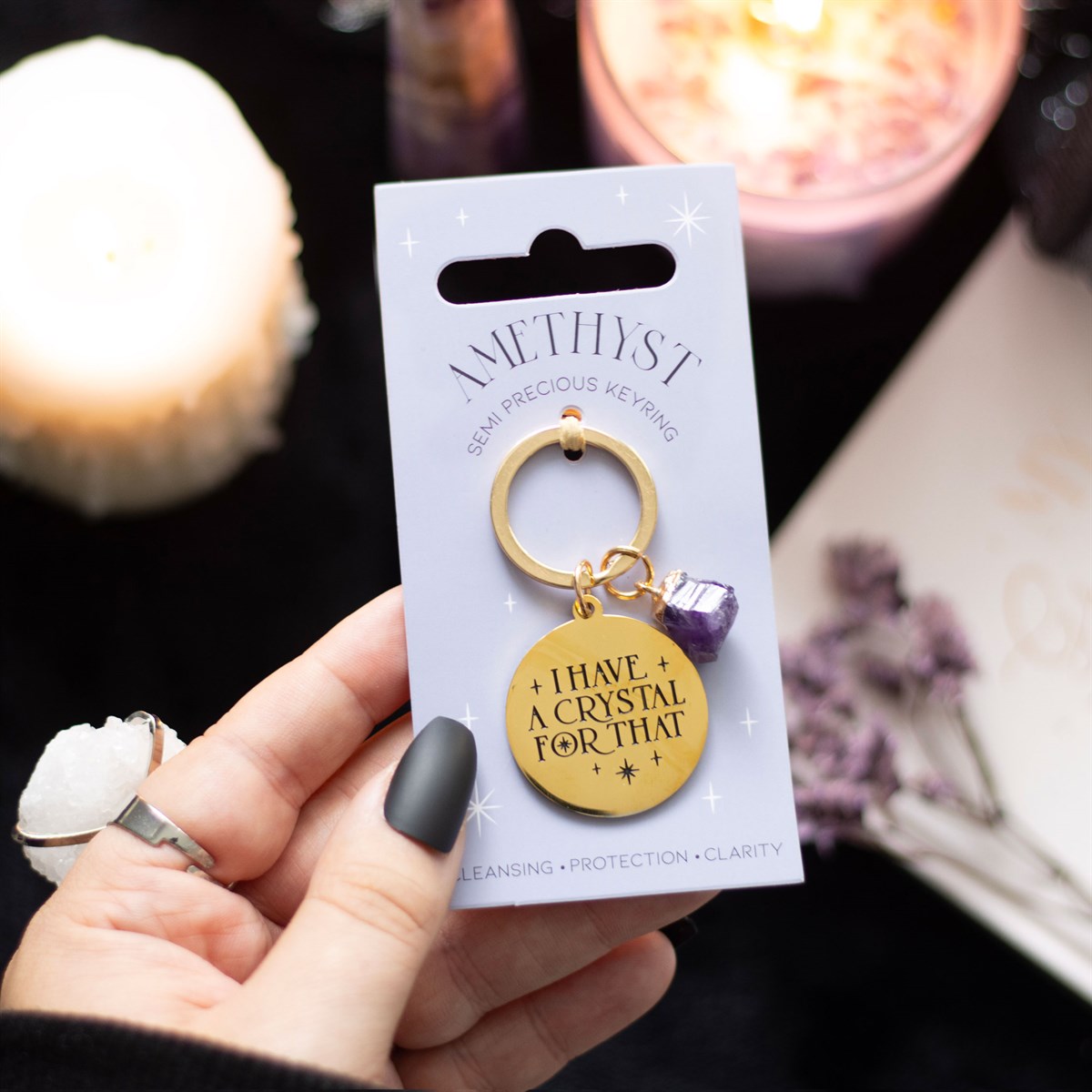 I Have a Crystal for That - Amethyst Crystal Keyring - Crystal Nest