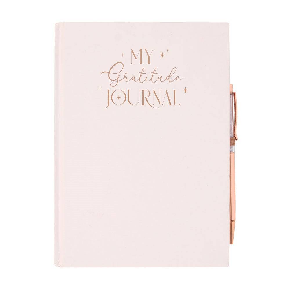 Gratitude Journal with Rose Quartz Pen - Crystal Nest