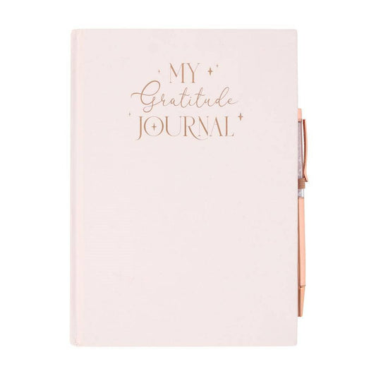 Gratitude Journal with Rose Quartz Pen - Crystal Nest