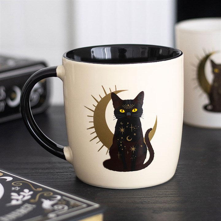 Sitting Magick Black Cat Mug
