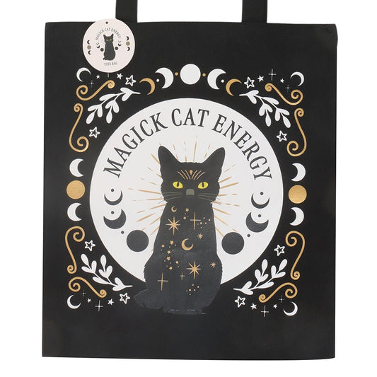 Black Magick Cat Energy Tote Bag