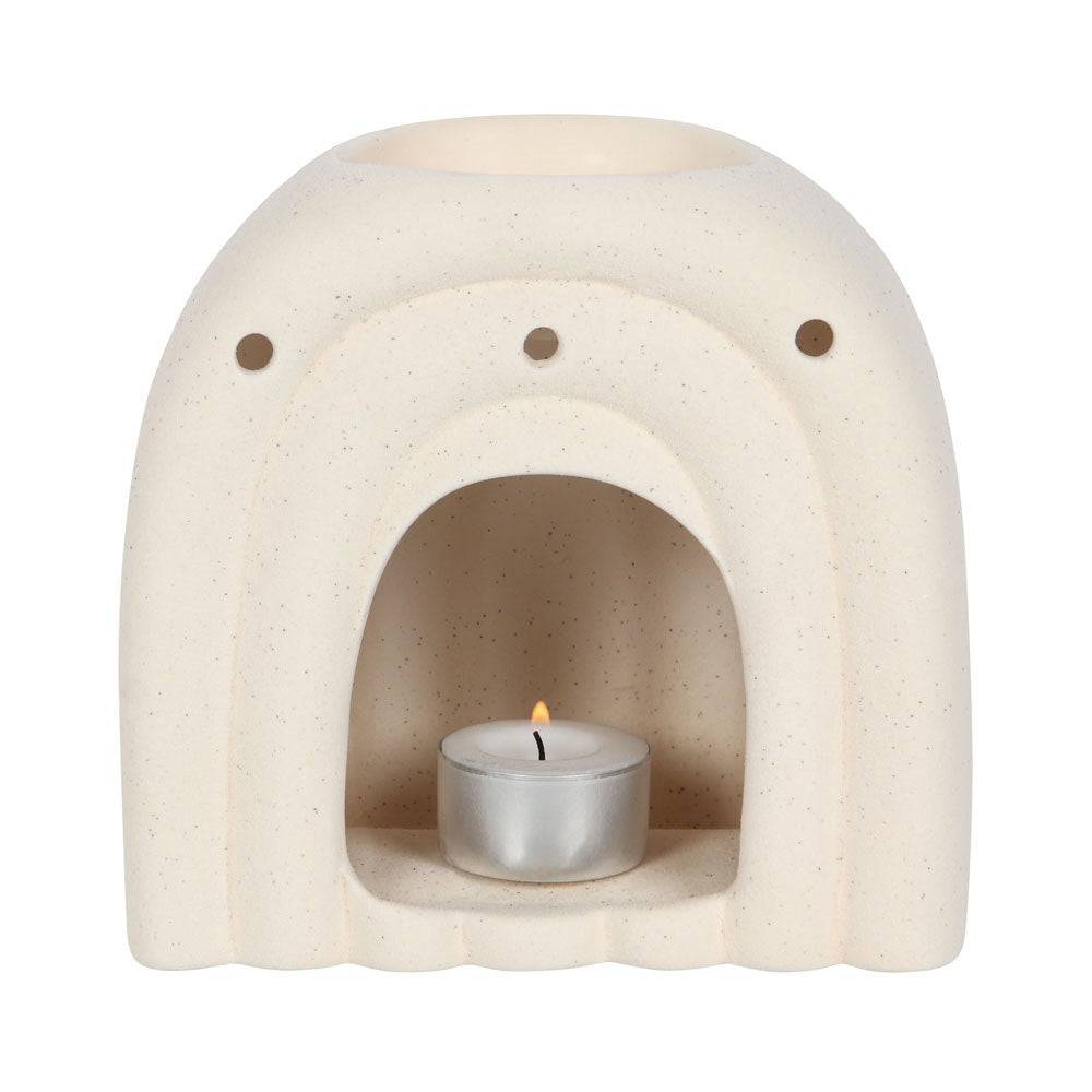 Cream Arch Oil and Wax Melt Burner - Crystal Nest