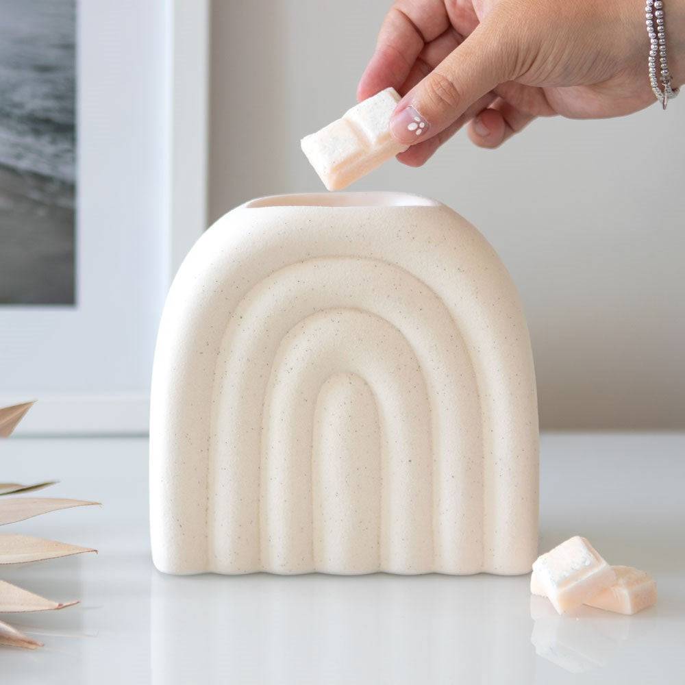 Cream Arch Oil and Wax Melt Burner - Crystal Nest