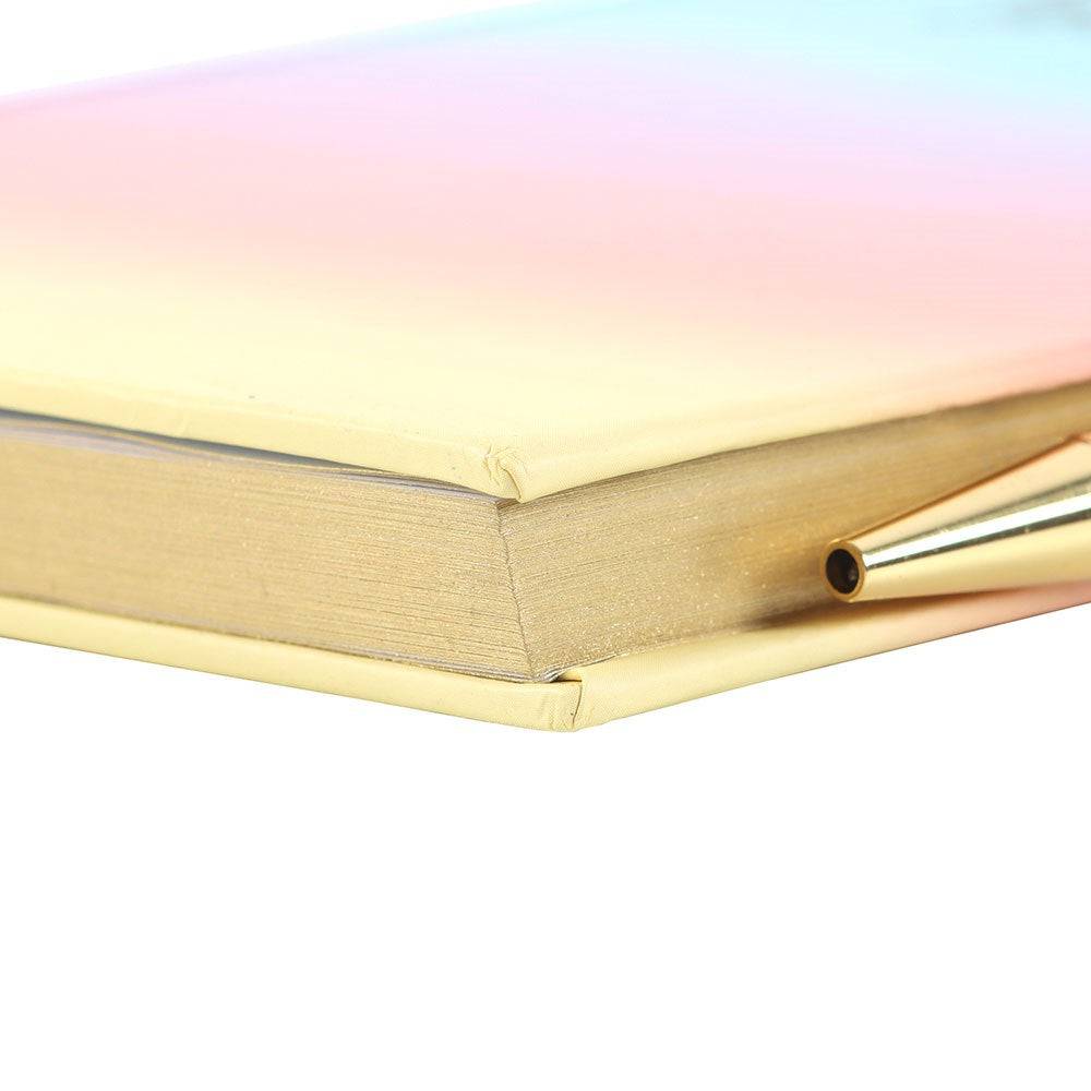 Multicoloured Gratitude Journal with Amethyst Pen - Crystal Nest