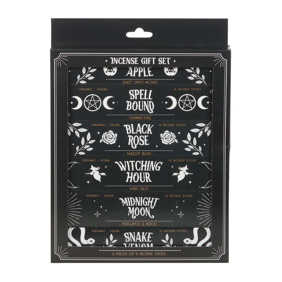 Midnight Ritual Incense Sticks | Set of 6 | Witchy Fragrance Gift Pack - Crystal Nest