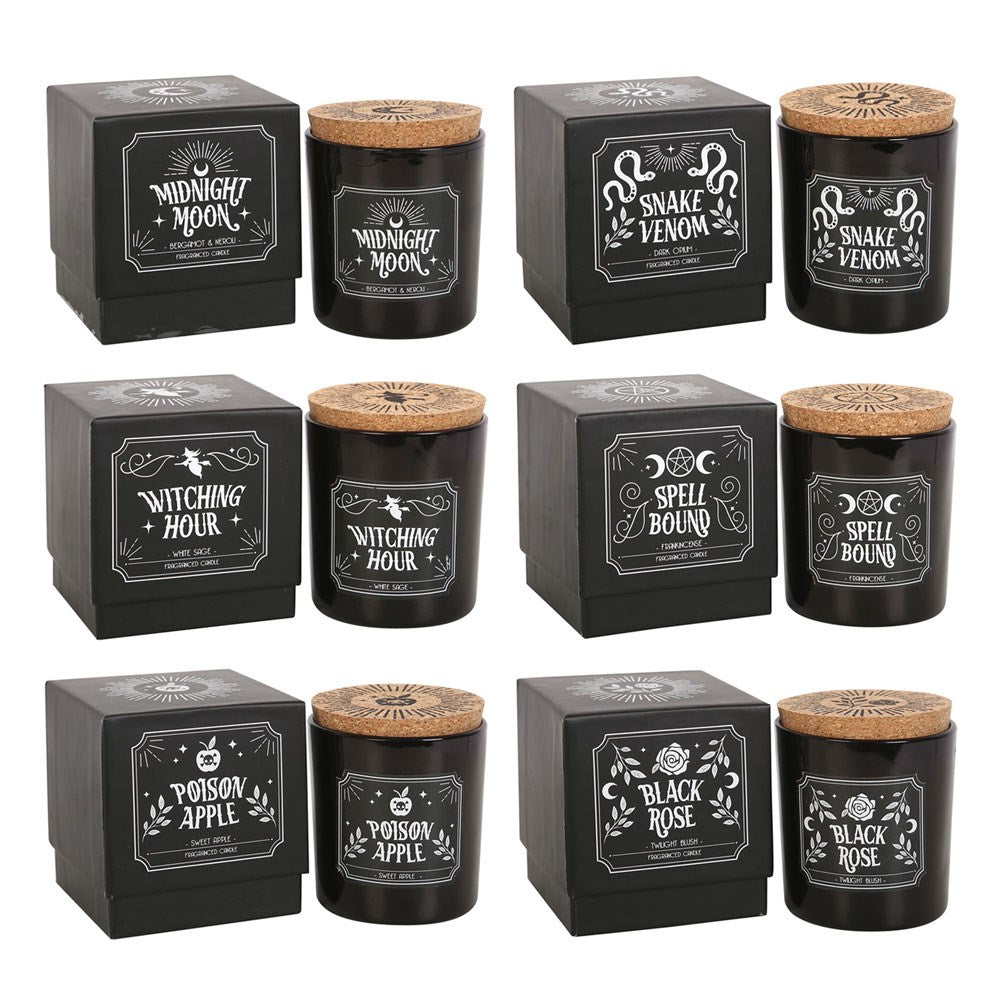 Midnight Ritual Candles | Set of 6 | Witchy Fragrance Gift Box - Crystal Nest