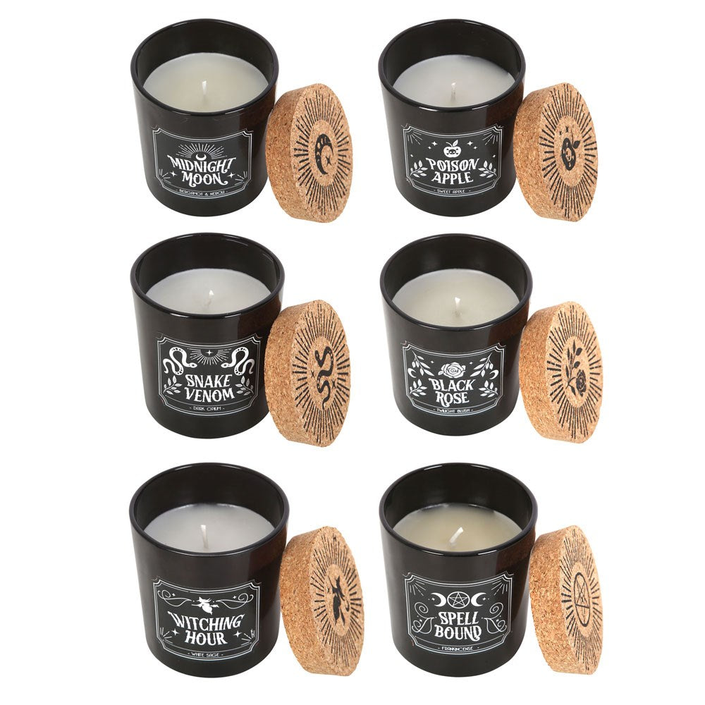 Midnight Ritual Candles | Set of 6 | Witchy Fragrance Gift Box - Crystal Nest
