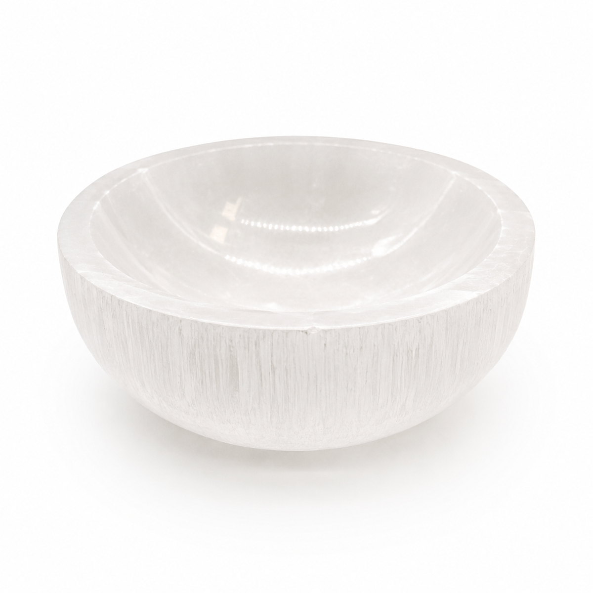 Medium Round Selenite Crystal Cleansing Bowl - Crystal Nest