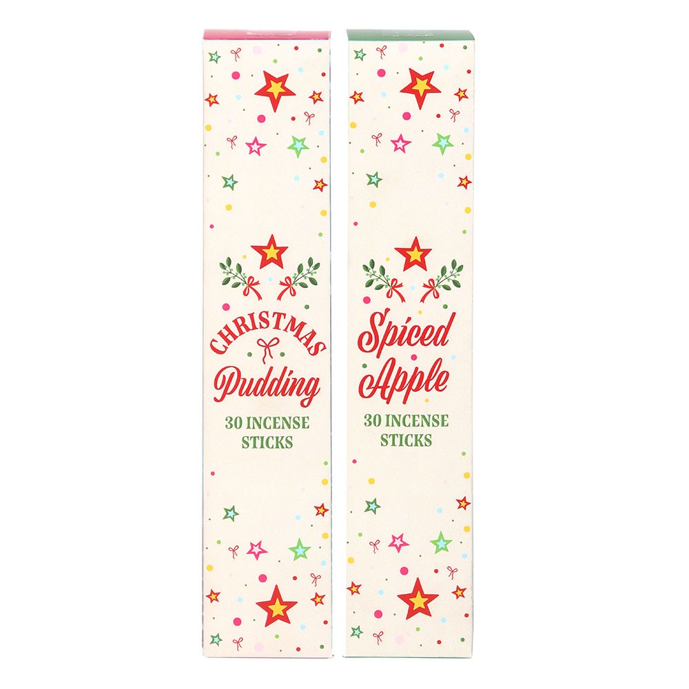 Spiced Apple & Christmas Pudding Incense Sticks | Set of 2 Christmas Scents