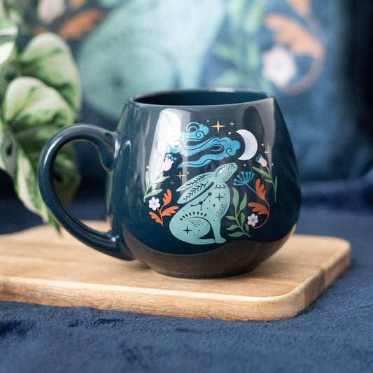 Midnight Hare Ceramic Mug - Crystal Nest