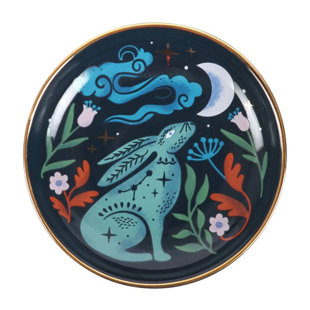 Midnight Hare Trinket Dish - Crystal Nest