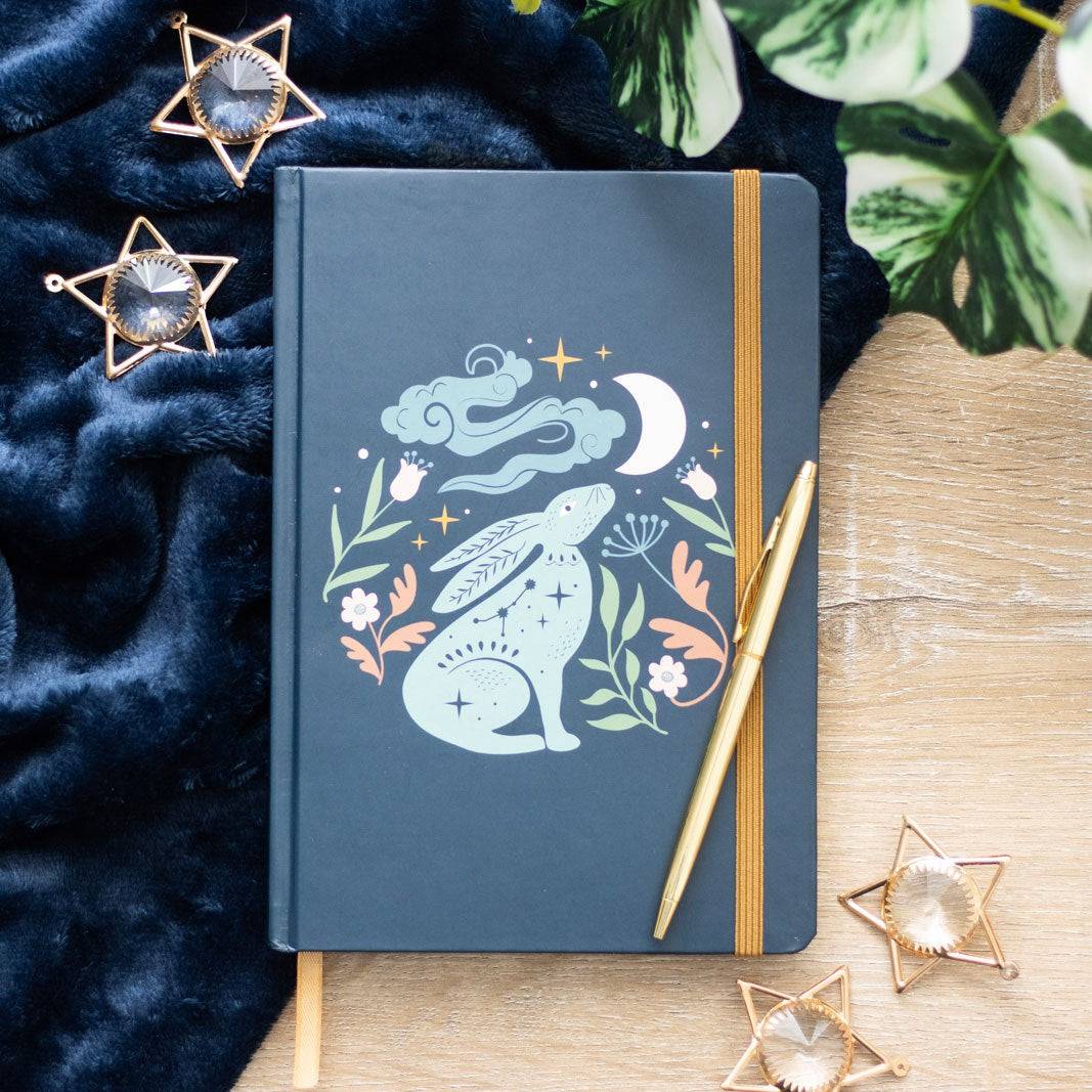 Starry Night Hare A5 Notebook - Crystal Nest