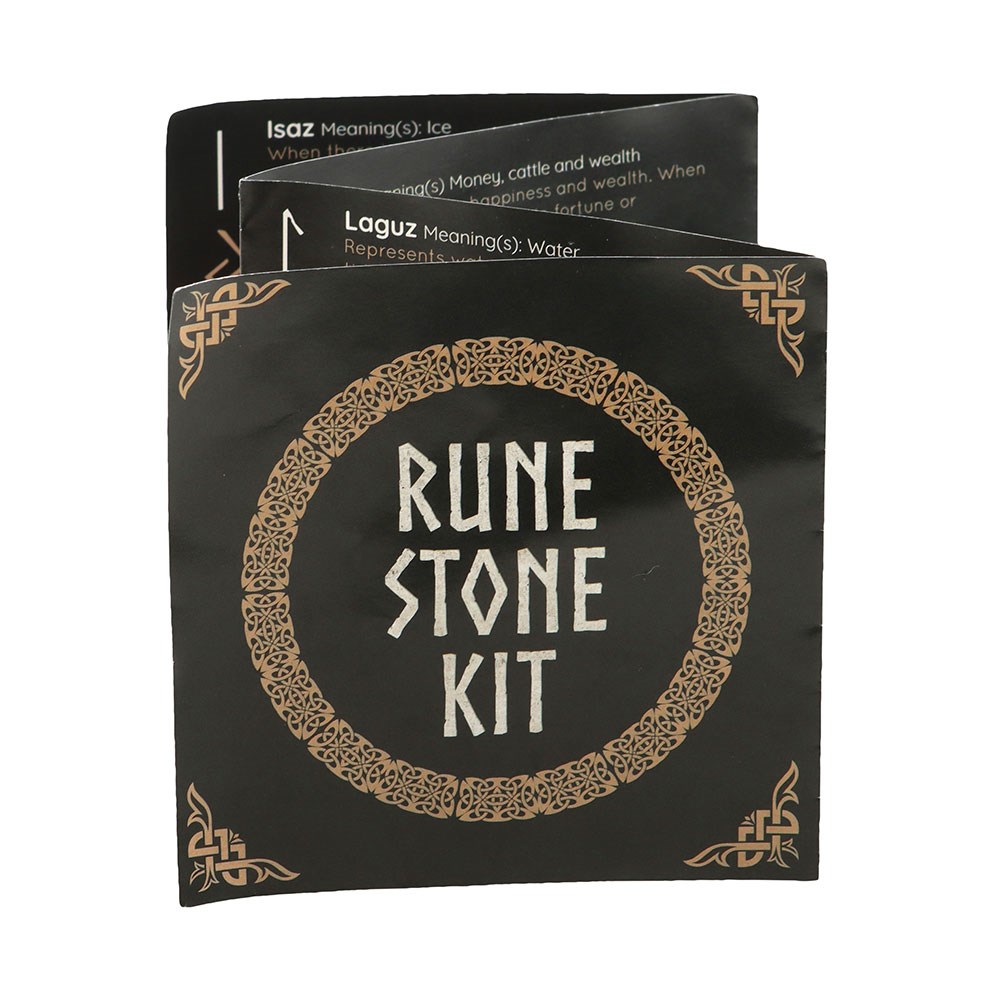 Black Onyx Viking Rune Stone Set - Crystal Nest