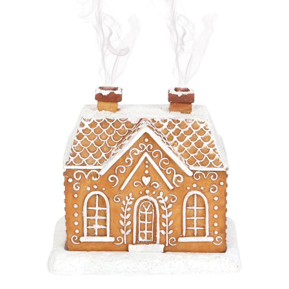 Gingerbread House Incense Cone Burner - Crystal Nest