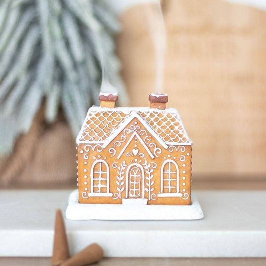 Gingerbread House Incense Cone Burner - Crystal Nest