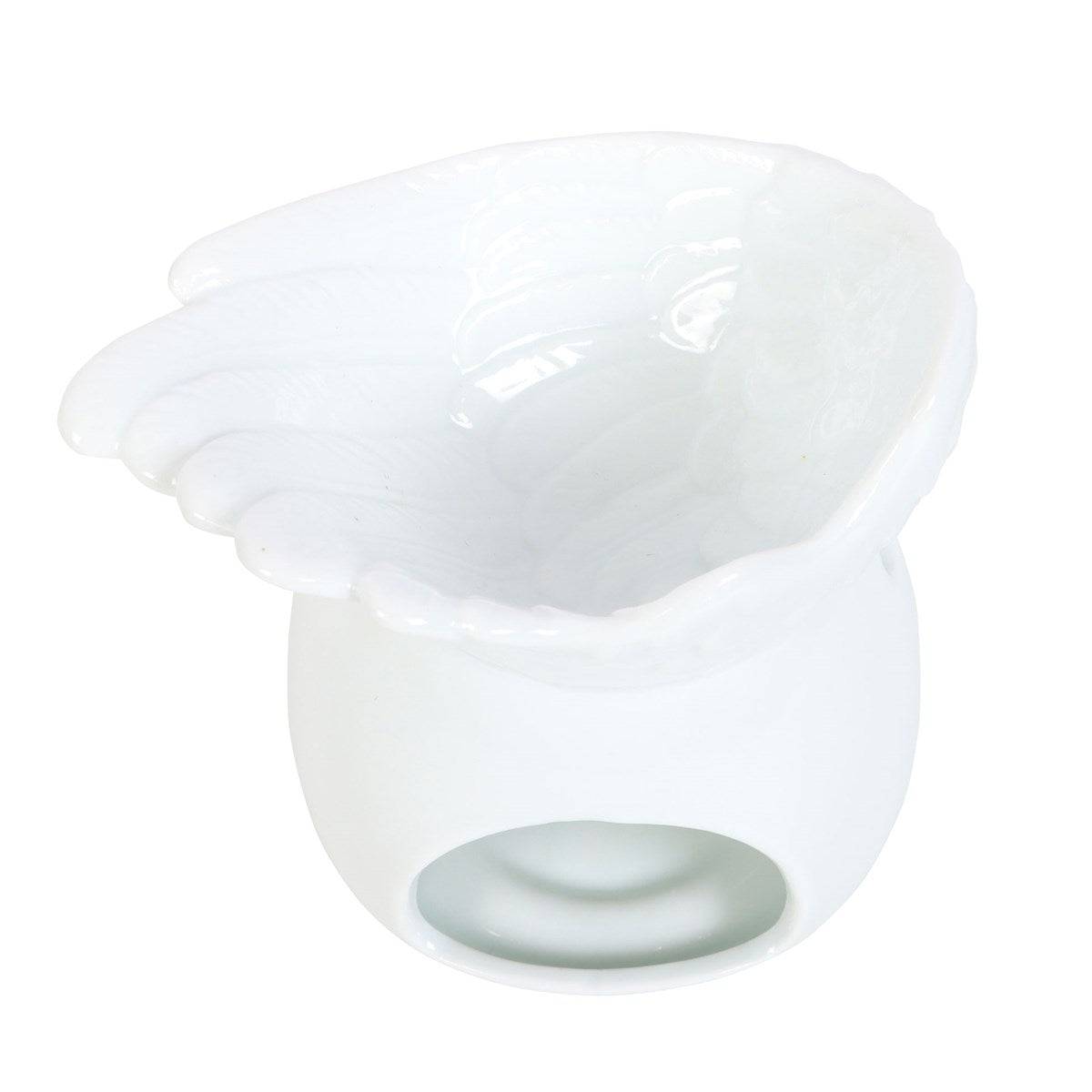 Angel Wing Dish Ceramic Oil Burner - Crystal Nest