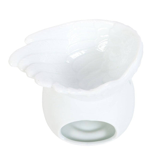 Angel Wing Dish Ceramic Oil Burner - Crystal Nest