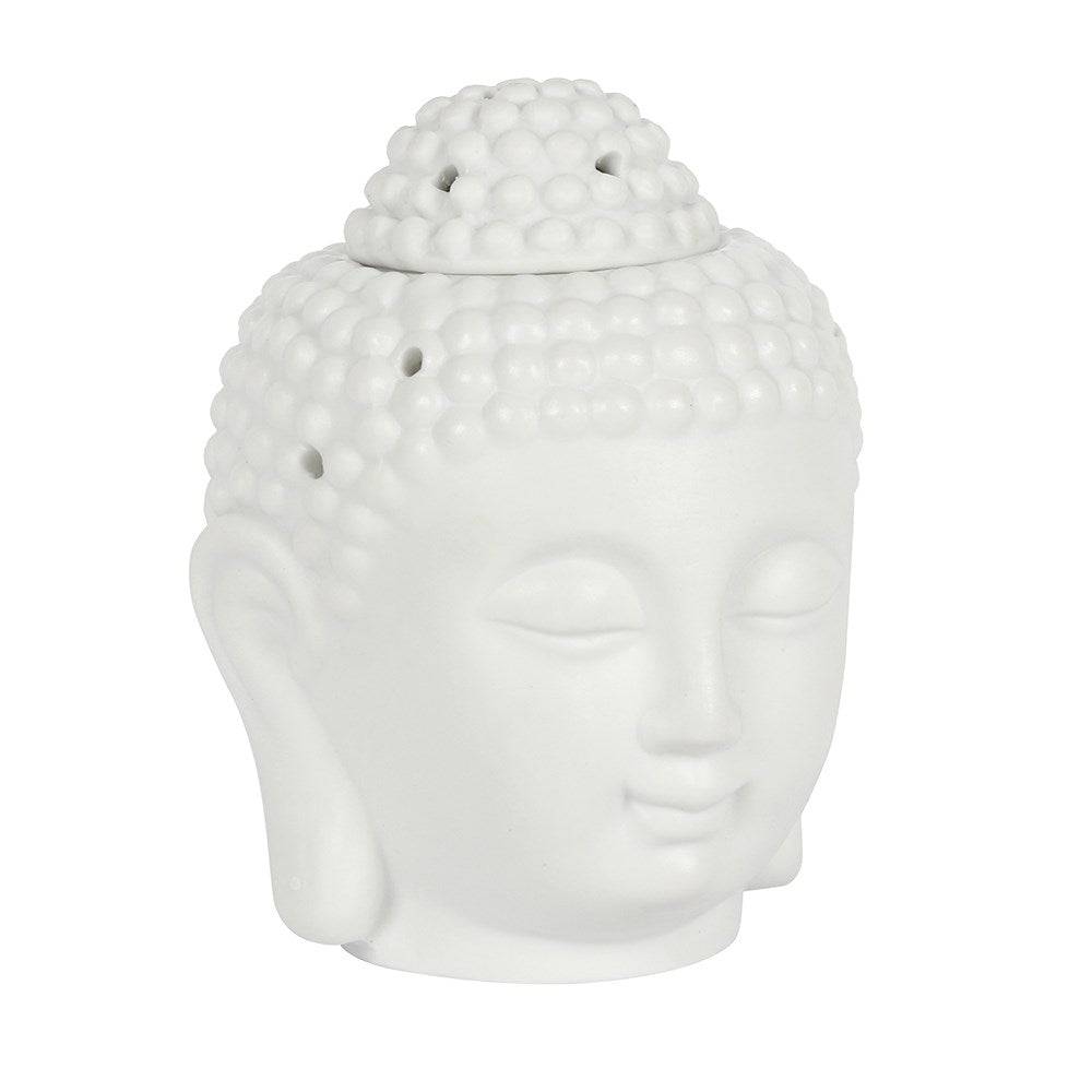 White Buddha Head Oil Burner - Crystal Nest