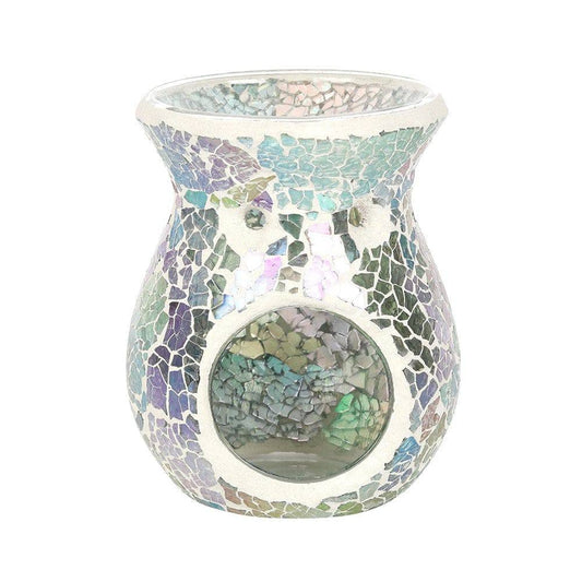 Small Iridescent Crackle Oil Burner - Crystal Nest