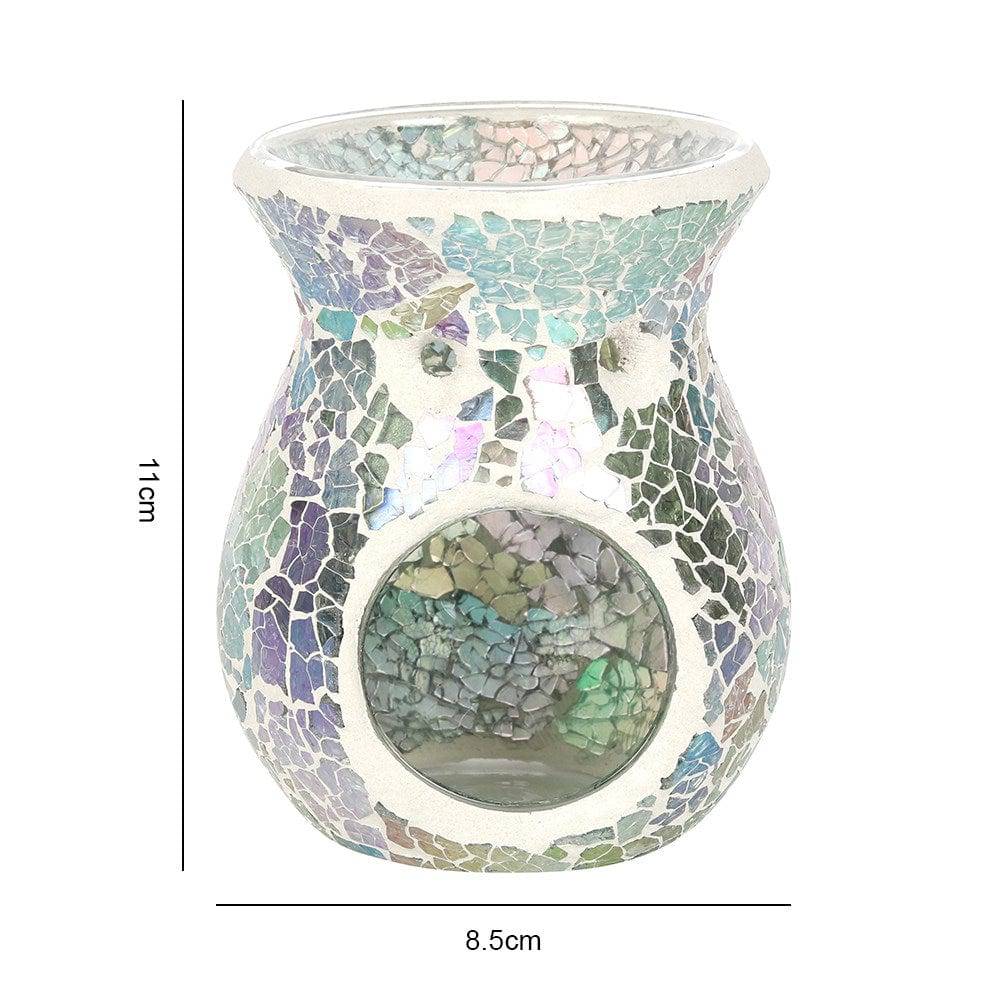 Small Iridescent Crackle Oil Burner - Crystal Nest