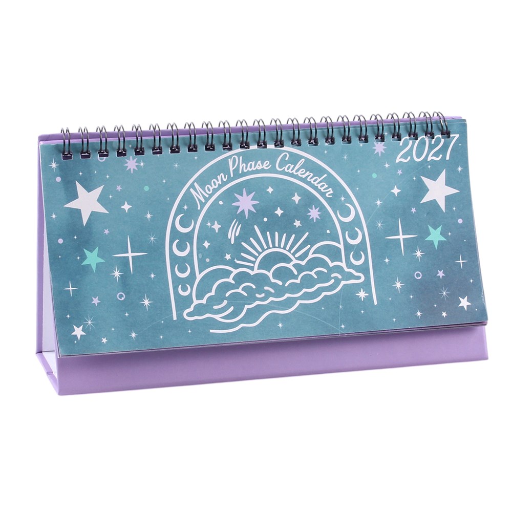 2027 Moon Phase Desk Calendar | Lunar Calendar - Crystal Nest