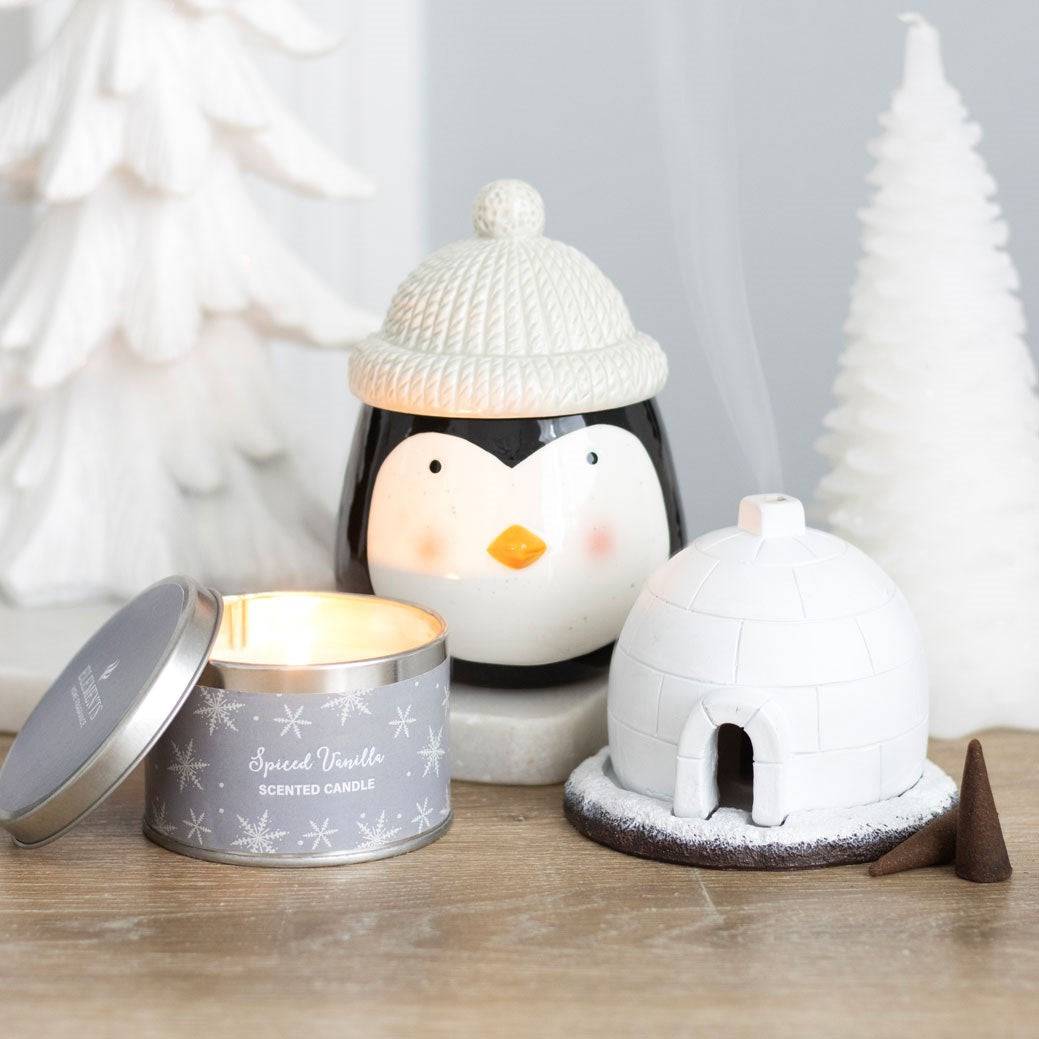 Winter Igloo Incense Cone Burner - Crystal Nest