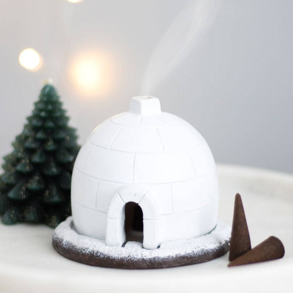 Winter Igloo Incense Cone Burner - Crystal Nest