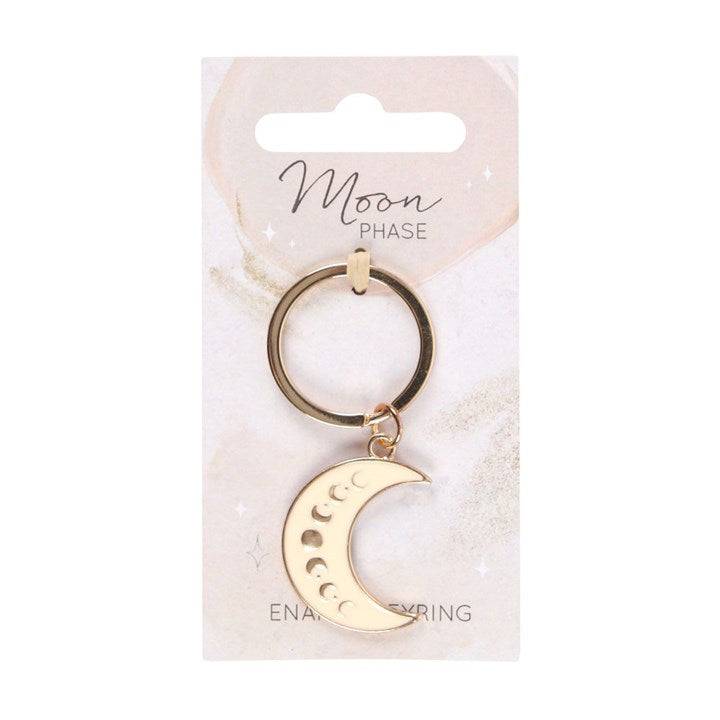 Moon Phase Crescent Keyring - Crystal Nest