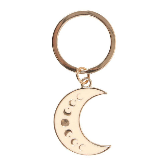 Moon Phase Crescent Keyring - Crystal Nest