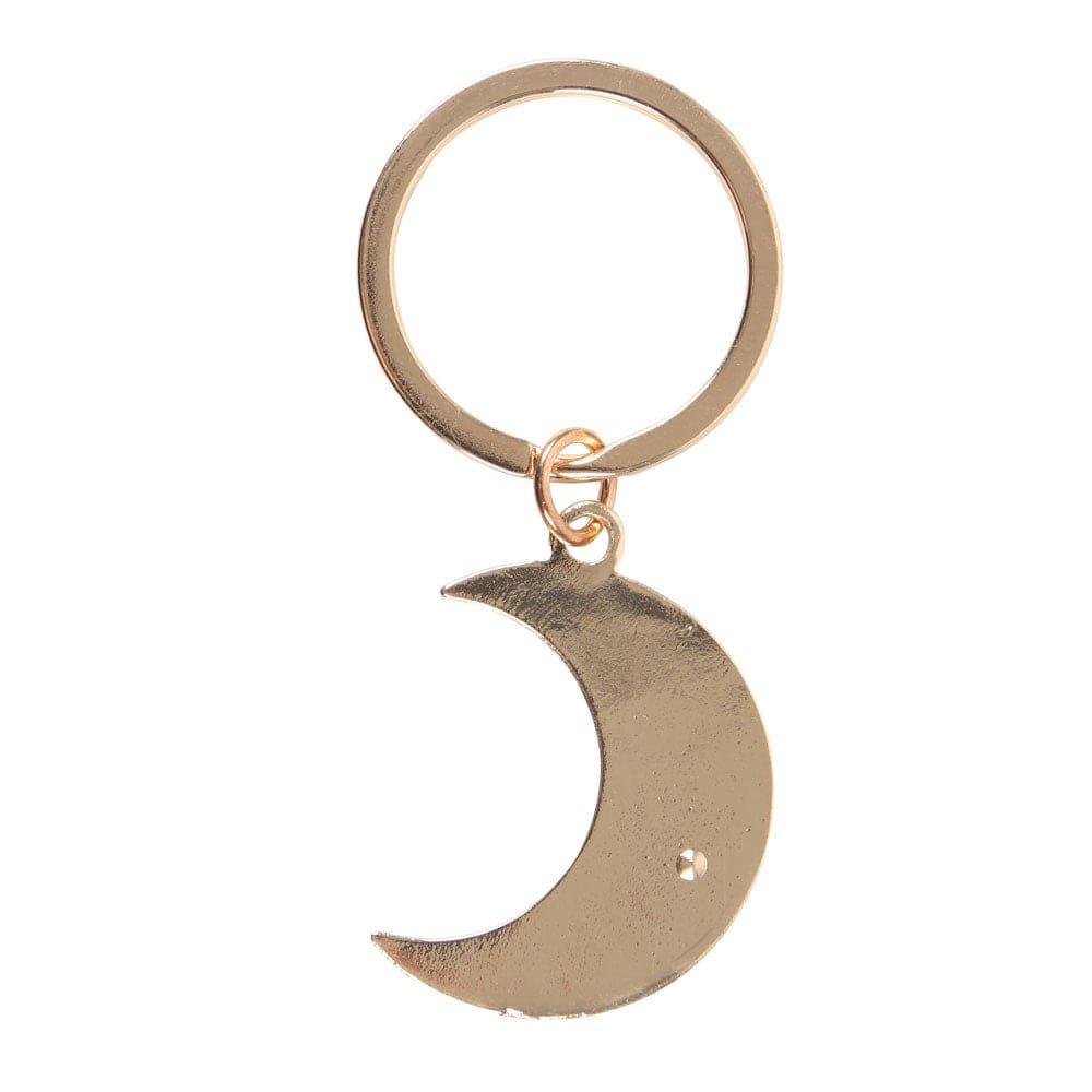 Moon Phase Crescent Keyring - Crystal Nest
