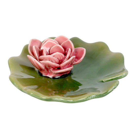 Lily Pad Trinket Dish & Incense Stick Holder - Crystal Nest