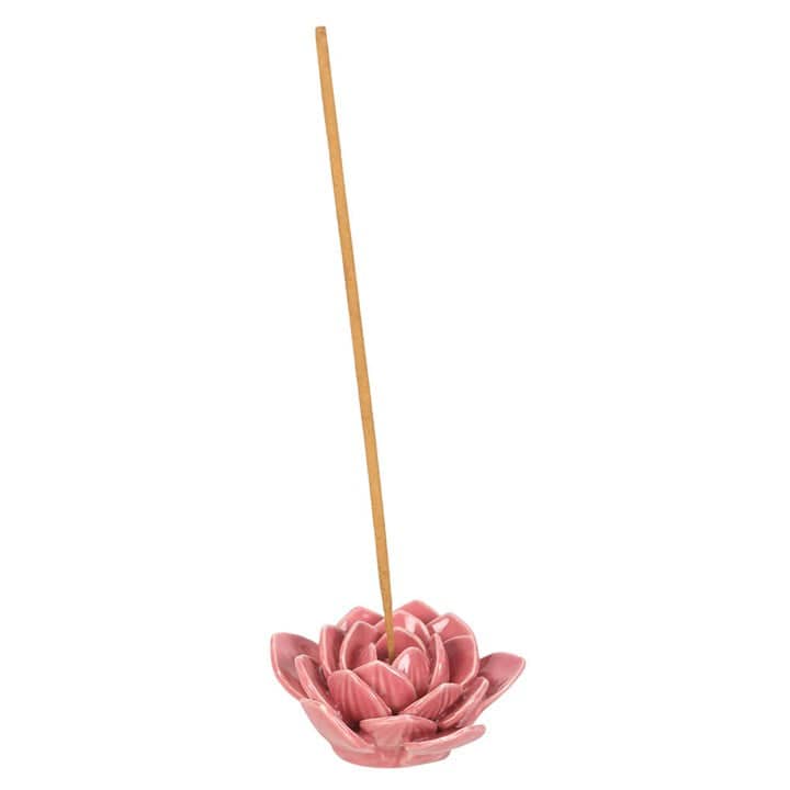 Pink Water Lily Incense Stick Holder - Crystal Nest