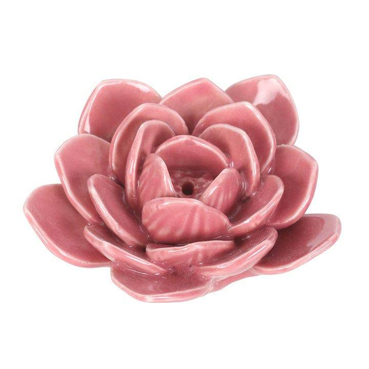 Pink Water Lily Incense Stick Holder - Crystal Nest