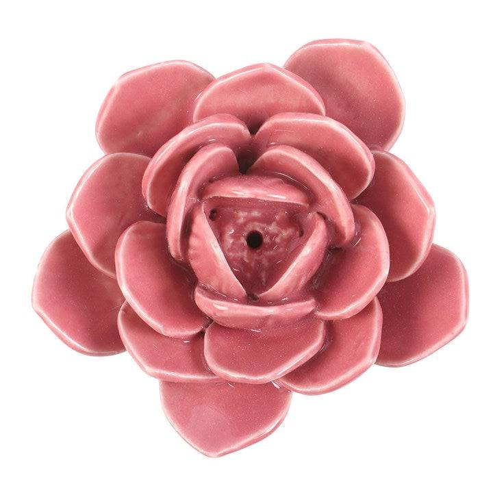 Pink Water Lily Incense Stick Holder - Crystal Nest