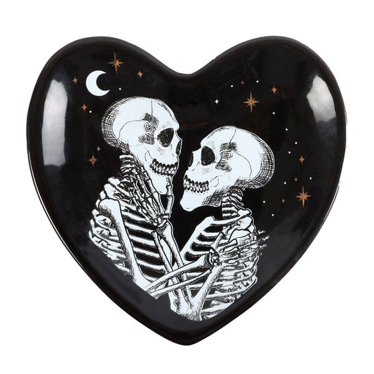 Eternal Love Skeleton Black Heart Trinket - Crystal Nest
