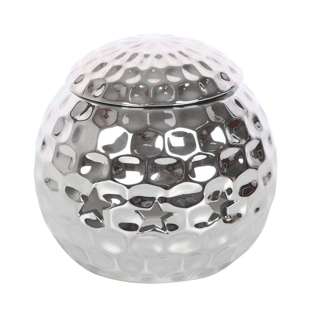 Silver Disco Ball Oil Burner - Crystal Nest