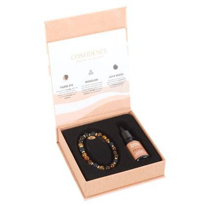 Confidence Tiger's Eye Crystal Essential Oil Bracelet - Crystal Nest