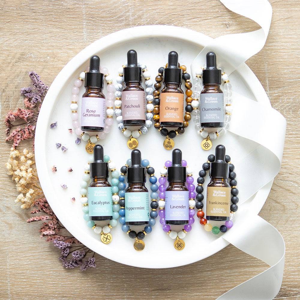 Anti-Anxiety Amethyst Crystal Essential Oil Bracelet - Crystal Nest