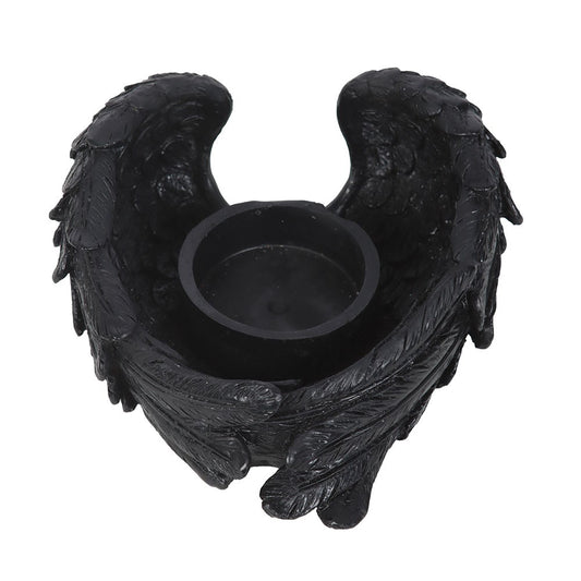 Raven Wings Tealight Candle Holder - Crystal Nest