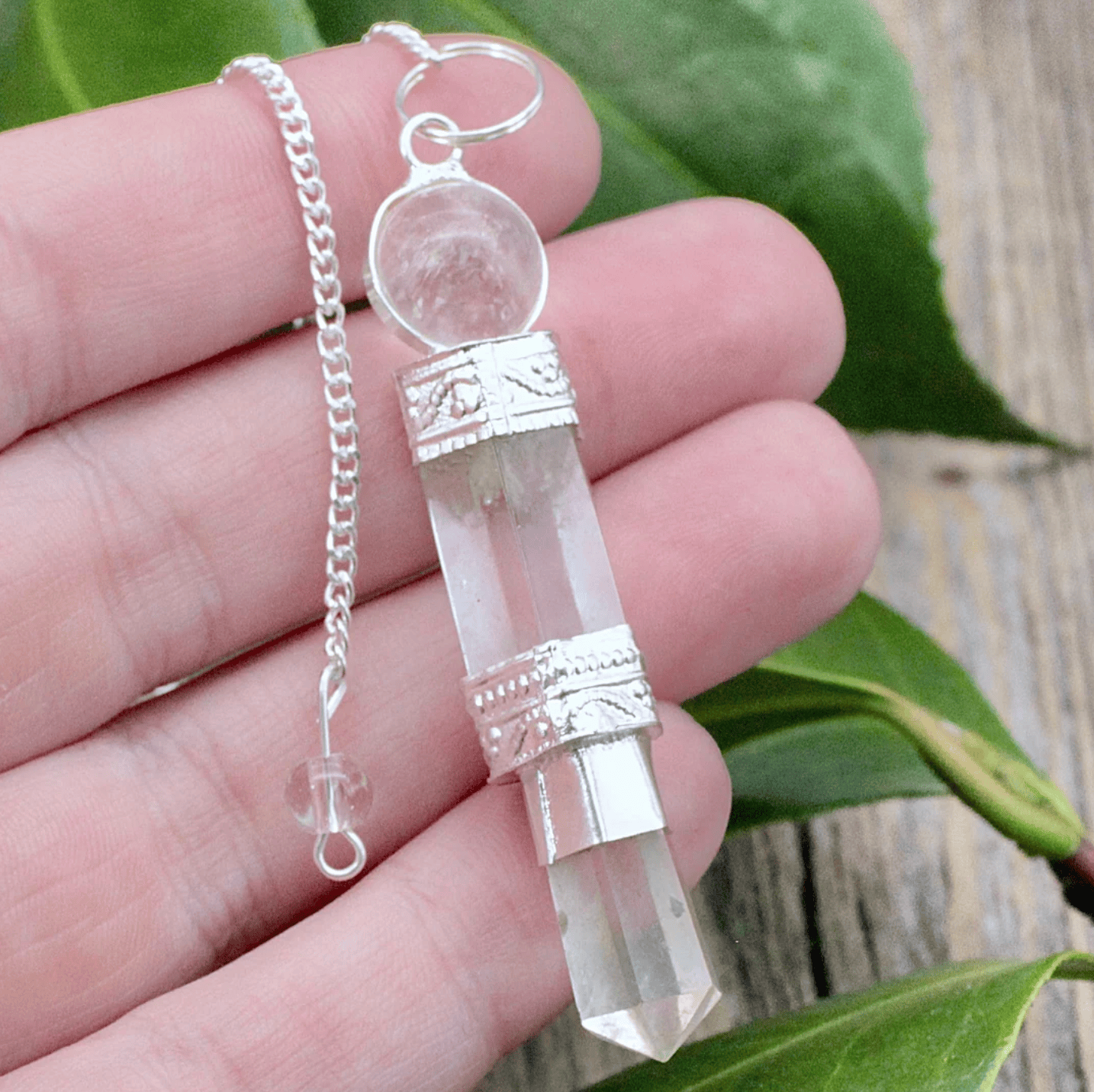 Rock Quartz Wand Pendulum - Crystal Nest