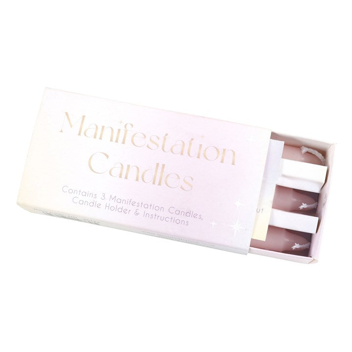 Manifestation Spell Candles in a Box - Crystal Nest