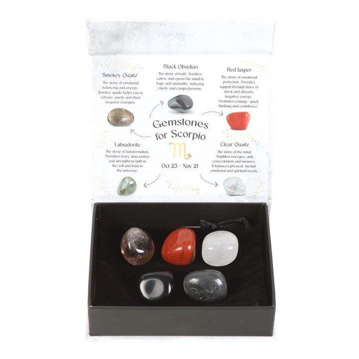 Scorpio Zodiac Crystal Tumblestone Set - Crystal Nest