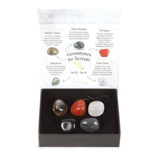 Scorpio Zodiac Crystal Tumblestone Set - Crystal Nest