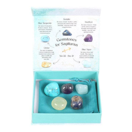 Sagittarius Zodiac Crystal Tumblestone Set - Crystal Nest